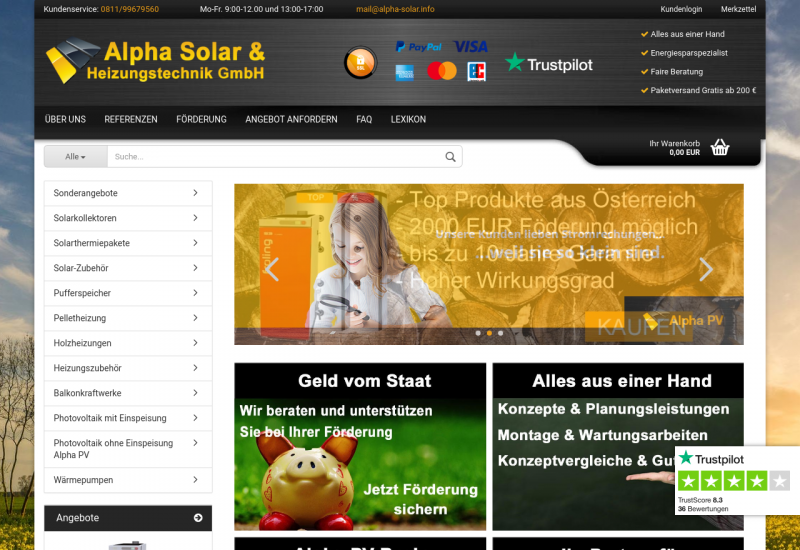 Alpha-Solar - Ihr Fachhandel für Solar- und Pellettechnik