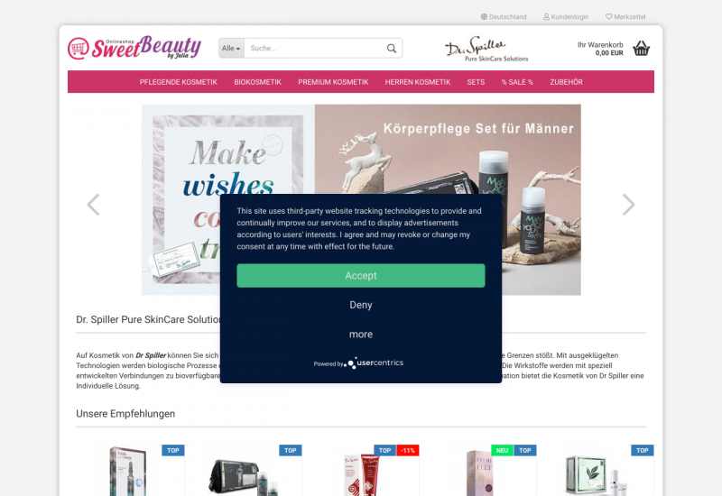 Dr Spiller Kosmetik OnlineShop by SweetBeauty