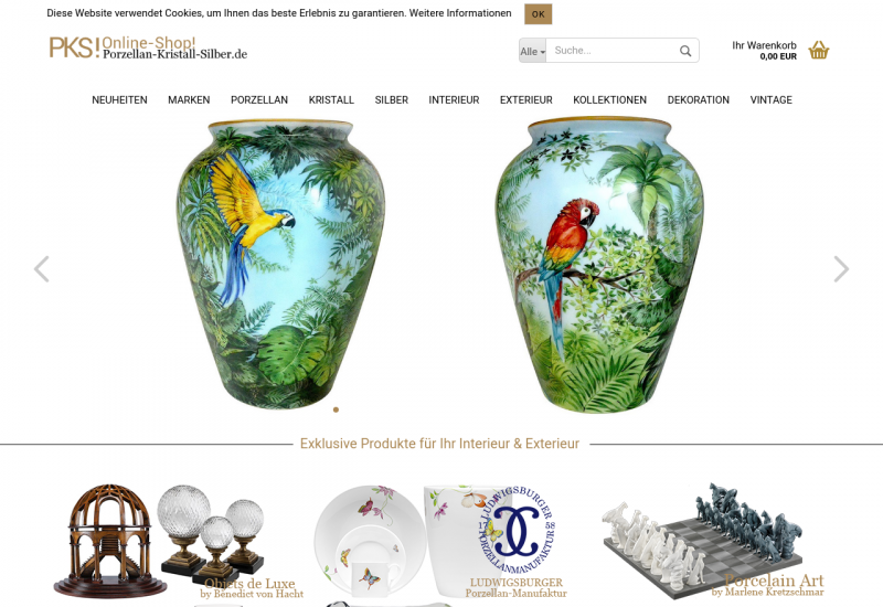 PKS ! Online-Shop für Porzellan-Kristall-Silber.de