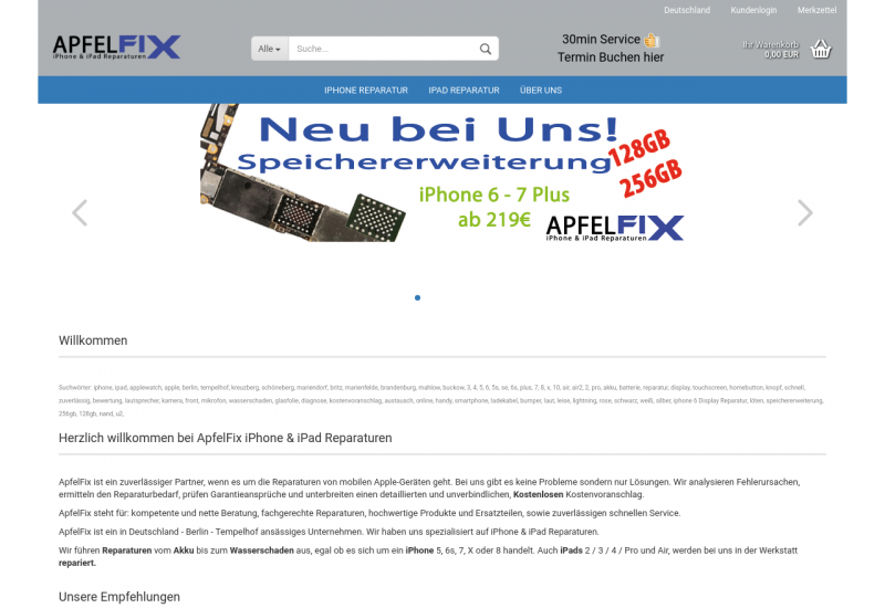ApfelFix iPhone & iPad Reparaturen