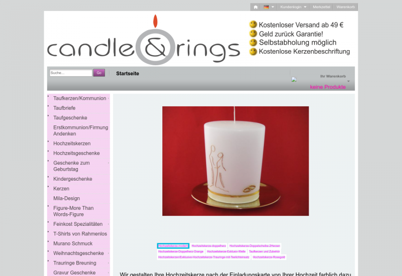 Candle & Rings